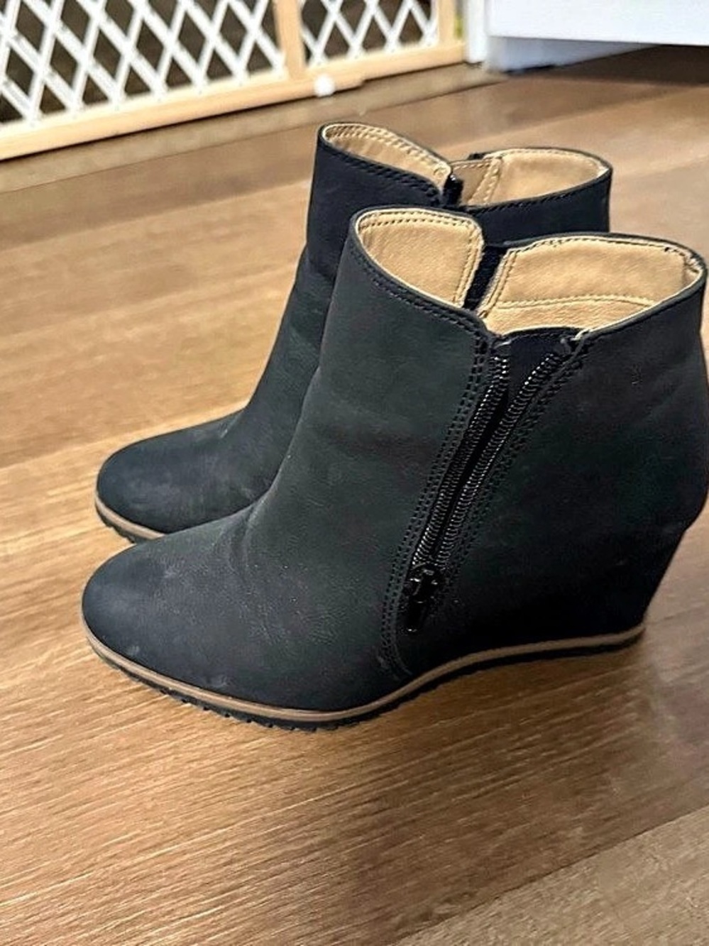 SOUL Black Wedge Ankle Boots